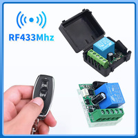 RF433Mhz Universal Wireless RF Remote Control Switch DC 12V 1CH 10A Relay Receiver Module RF Transmitter For LED Gate Garage