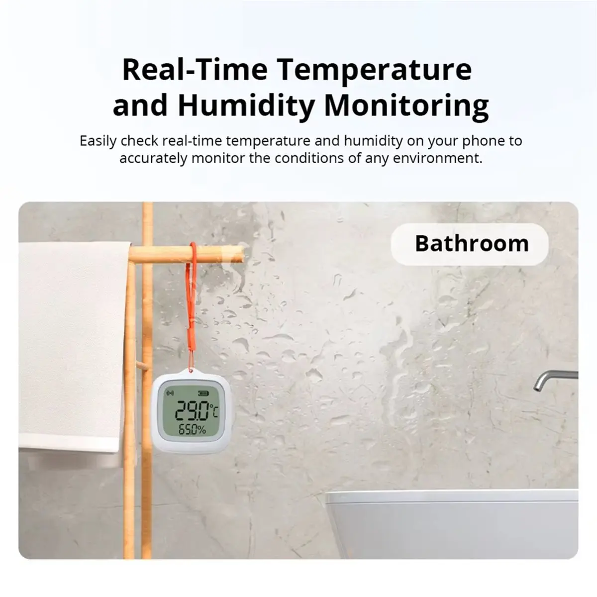 A72U SNZB-02WD Zigbee Smart Temperature Humidity Sensor IP65 Waterproof Real-Time Monitoring Need Zigbee Hub