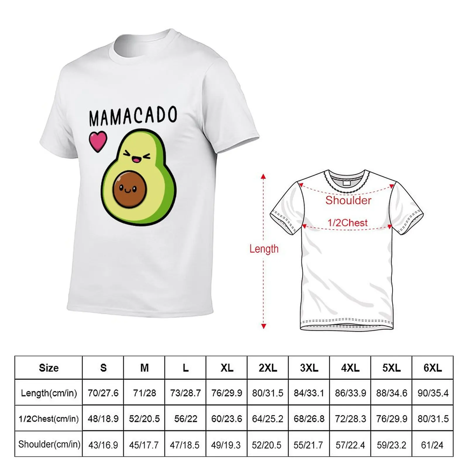 Womens Mamacado Pregnancy Mother Cute Avocado Fruit Pregnant Mom T-Shirt Summer Print Short Sleeve Tee