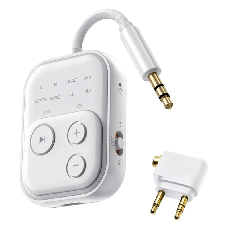 A99E-Bluetooth 5.4 Audio Reciever Transmitter RT/TX 2 In 1 Adapter For TV Earphones Cars Flights 3.5Mm AUX Bluetooth Dongle