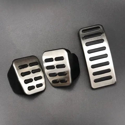Stainless Steel Car Clutch Gas Brake Pedals Cover for Audi A1 A2 A3 S3 TT for Seat Arosa Ibiza Cordoba 6K Leon Toledo Fabia