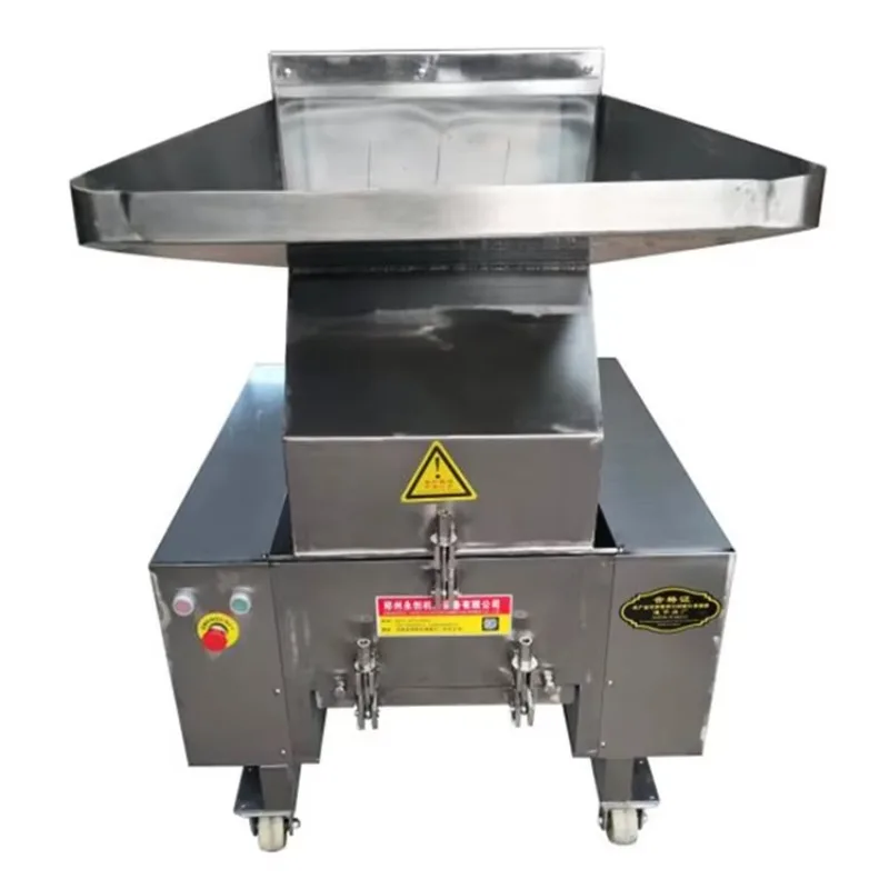 Customized 304 Stainless Steel Bone Crusher Machine Movable Wheel Animal Bone Crushing Equipment For Meat Processing Plant