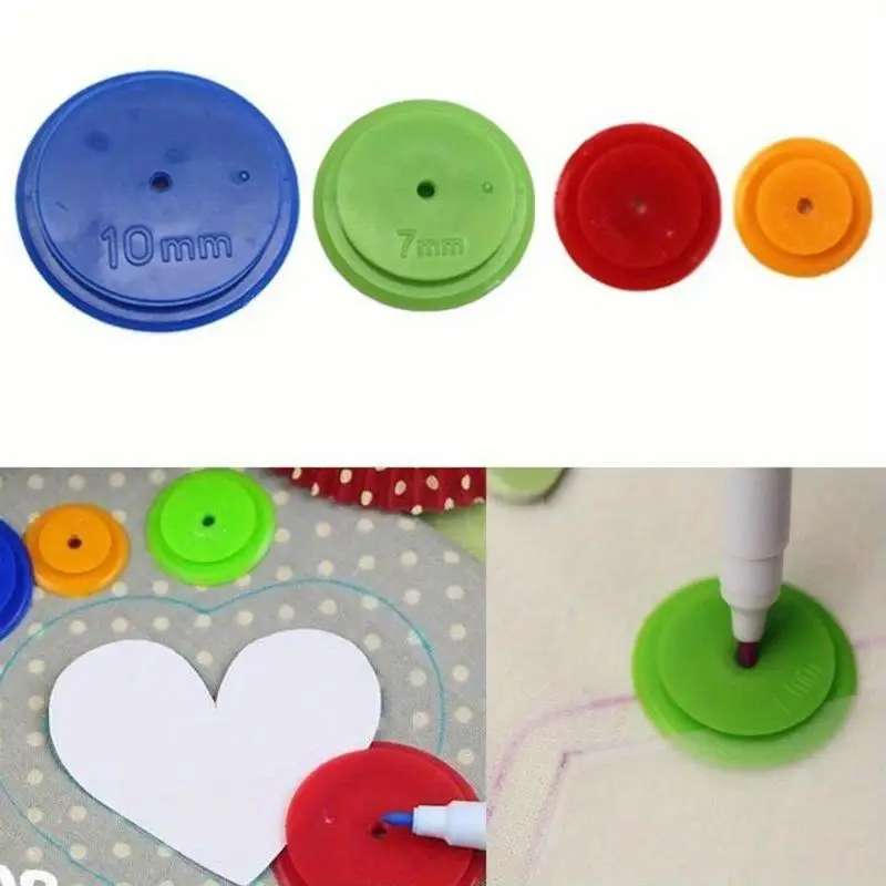 4-teiliges DIY Patchwork-Scanrad, Schneider-Nähring für Quilting, Handwerk und Nählinien-Markierung