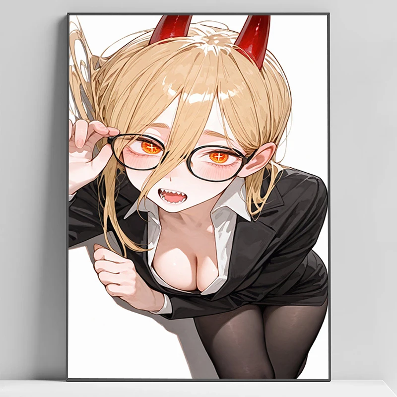 

Chainsaw Man Power Poster Print For Bedroom Living Room Home Decor Japanese Anime Manga Denji Wall Art Cartoon Canvas Painting