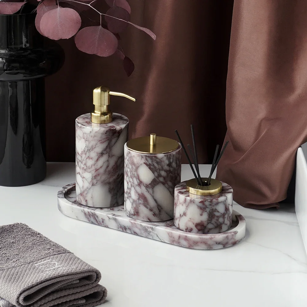 calacatta-viola-violet-natural-marble-bathroom-accessories-set-luxury-soap-dispenser-cotton-swabs-jar-tray-bathroom-set