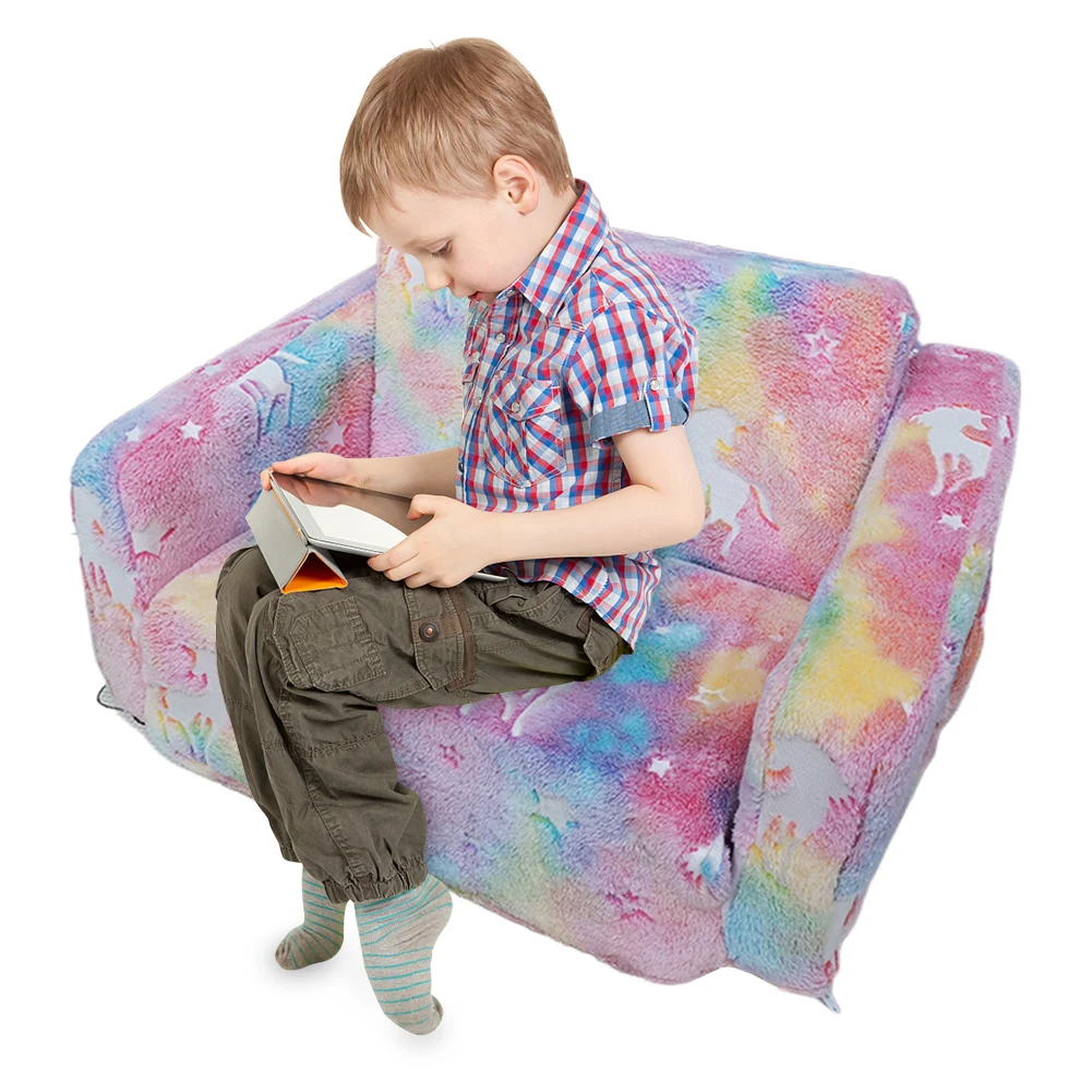 

Светящийся в темноте очень мягкий раскладной диван-кровать, трансформируемый в шезлонг, светящееся в темноте плюшевое кресло из пеноматериала для девочек и мальчиков