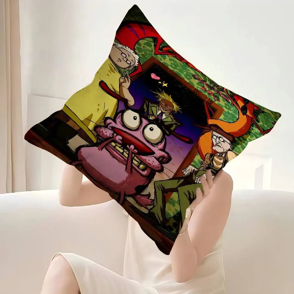 

C-Courage The C-Cowardly Dog Pillow Cover For Bedroom Room And Living Room Sofa Decorative Cushion Cover