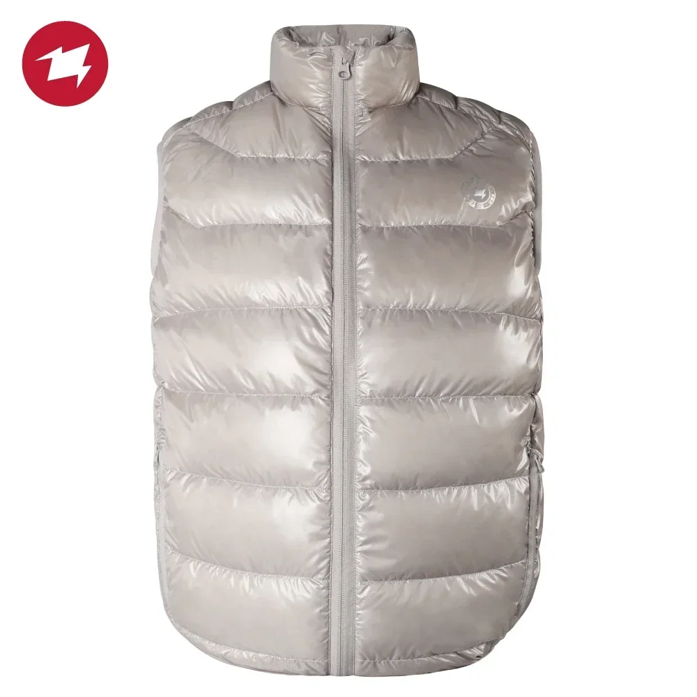 AEGISMAX  Winter Camping Lightweight Warm Goose Down Vest 800FP Outdoor Keep Warm Breathable Stand-Collar Down Vest