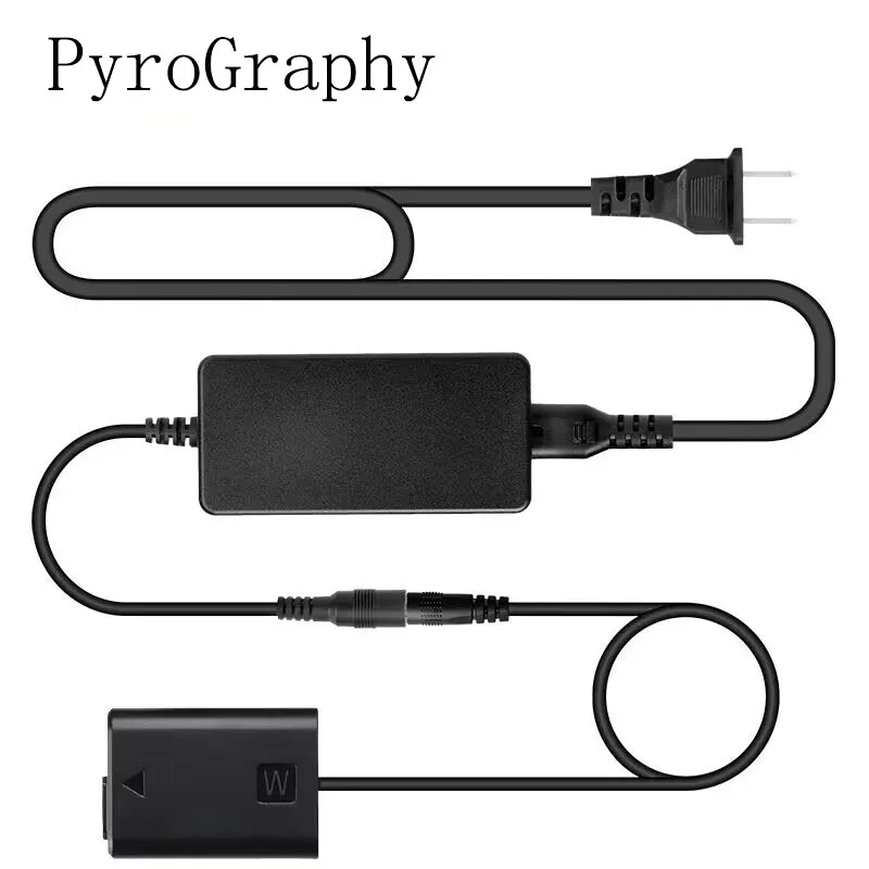 PyroGraphy Sony NP-FW50 Dummy Battery AC Power Kit NP-FW50 Dummy Battery with DC5525 Interface Cable&AC Power Adapter 3.2M Long