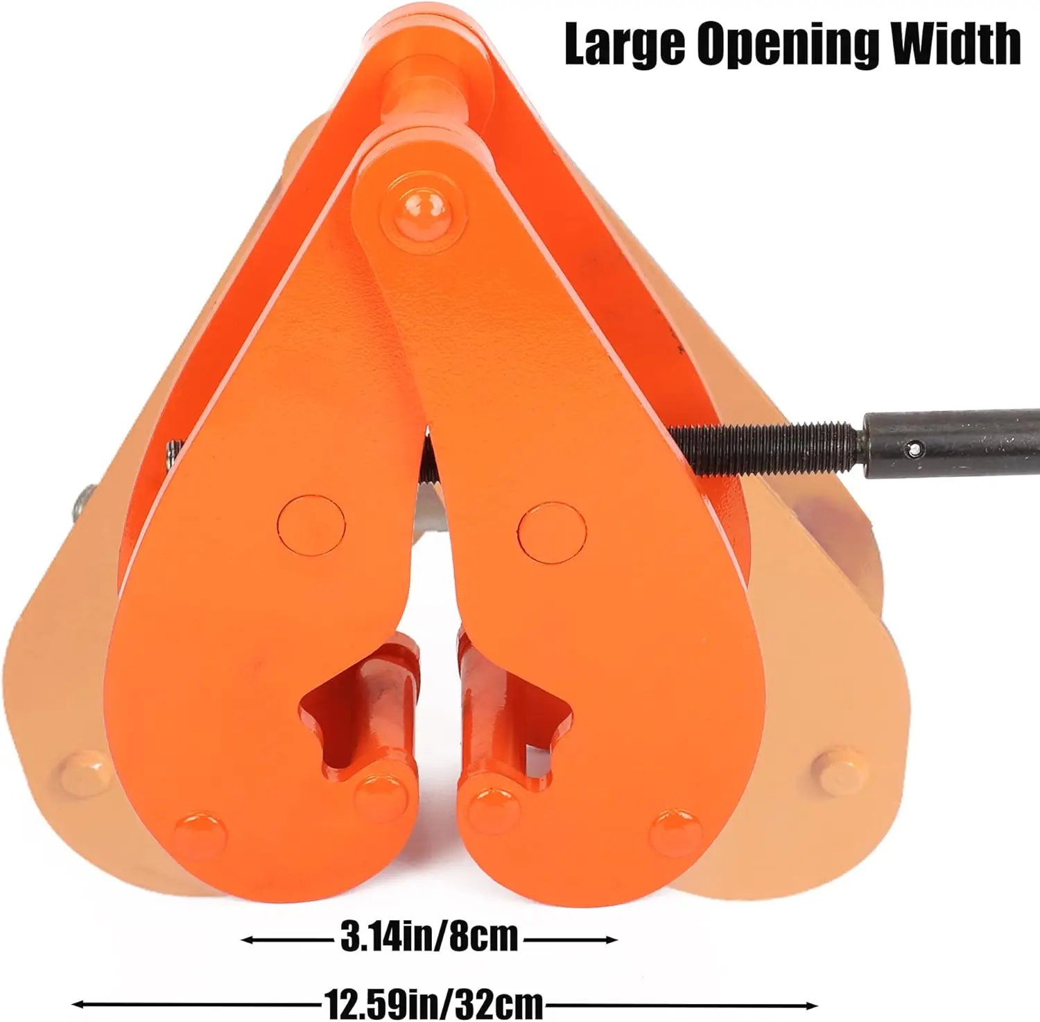 Clamp 11000lbs/5ton Capacity I Beam Lifting Clamp 3.1-12.6 Inch Opening Range Vertical Beam Clamp For Rigging Heavy Duty Steel B