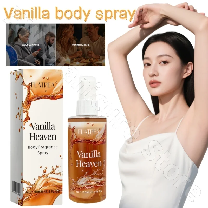 Vanilla Body Spray Alcohol-free Mild Formula Non-irritating To Skin Long-lasting Fragrance Long-lasting Light Fragrance 100ml