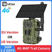 4G Sim Card LTE Cellular 4W Solar 7800mAh Battery Outdoor Hunting Trail Motion Activated Night Vision 4MP IP66 Wildlife Camera