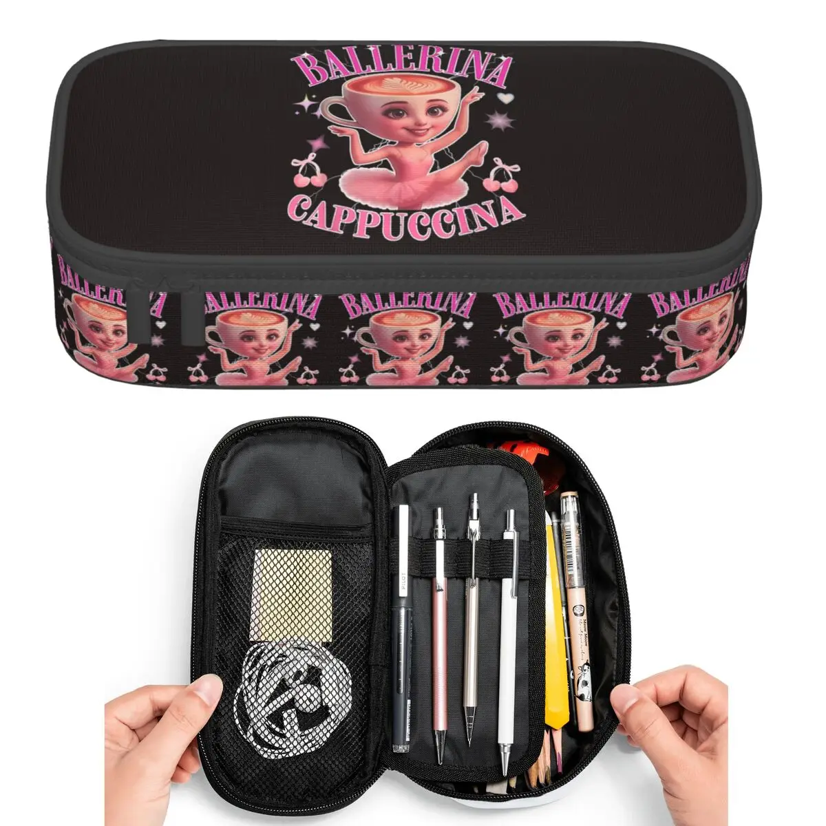 

Cappuccino Ballerina Italian Brainrot Pencil Cases for Student Pen Box Pencil Bag Large Capacity Pencil Pouch Pen Holder