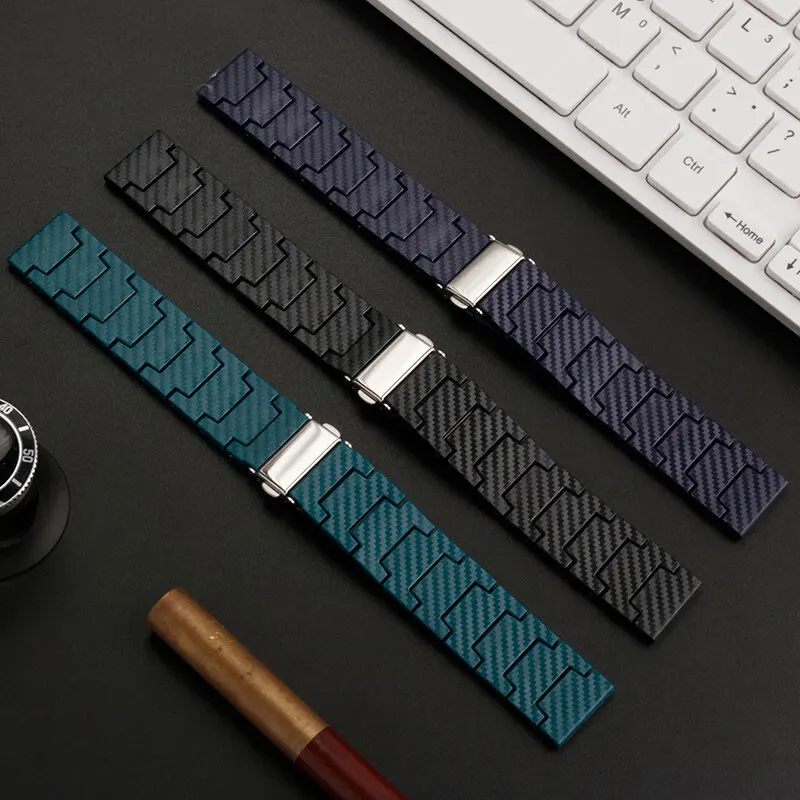 Suitable for Huawei GT3pro Carbon Fiber Pattern Watch Buds Intelligent Watch3pro New Watch Strap