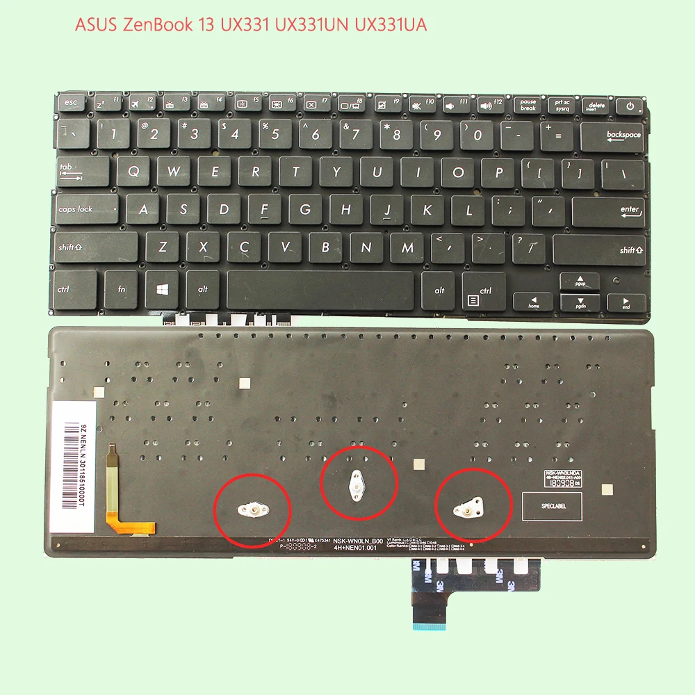 

Keyboard For ASUS UX331 UX331UN UX331UA UX331FA UX331FN with backlit US