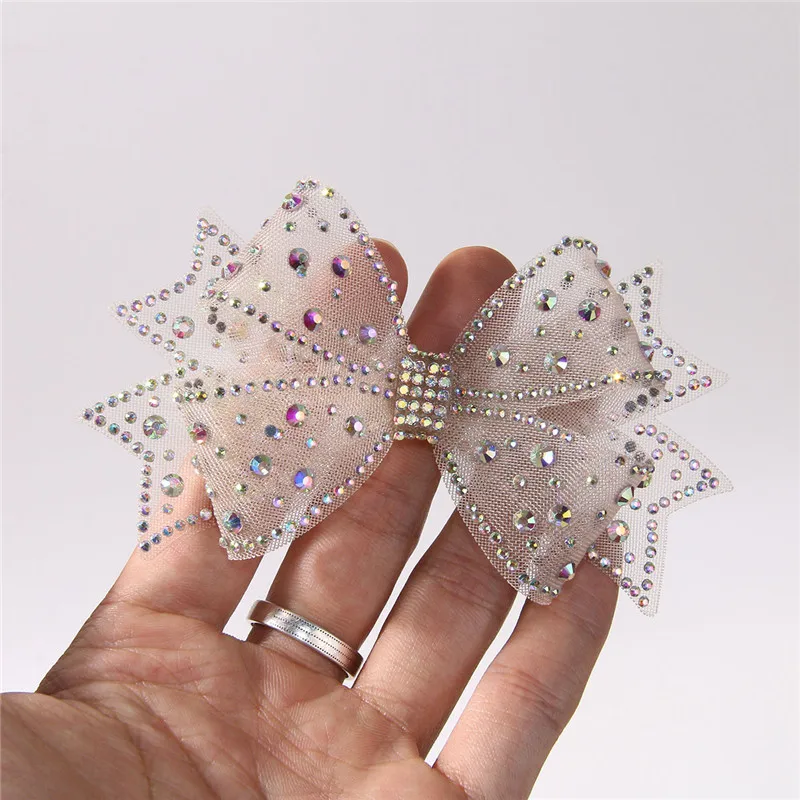 1/2Pcs Mesh Hot Diamond Bow Shoe Decorations Clip Shiny Rhinestone Bow Shoe Clips Bride Wedding High Heel Accessory Shoe Buckles