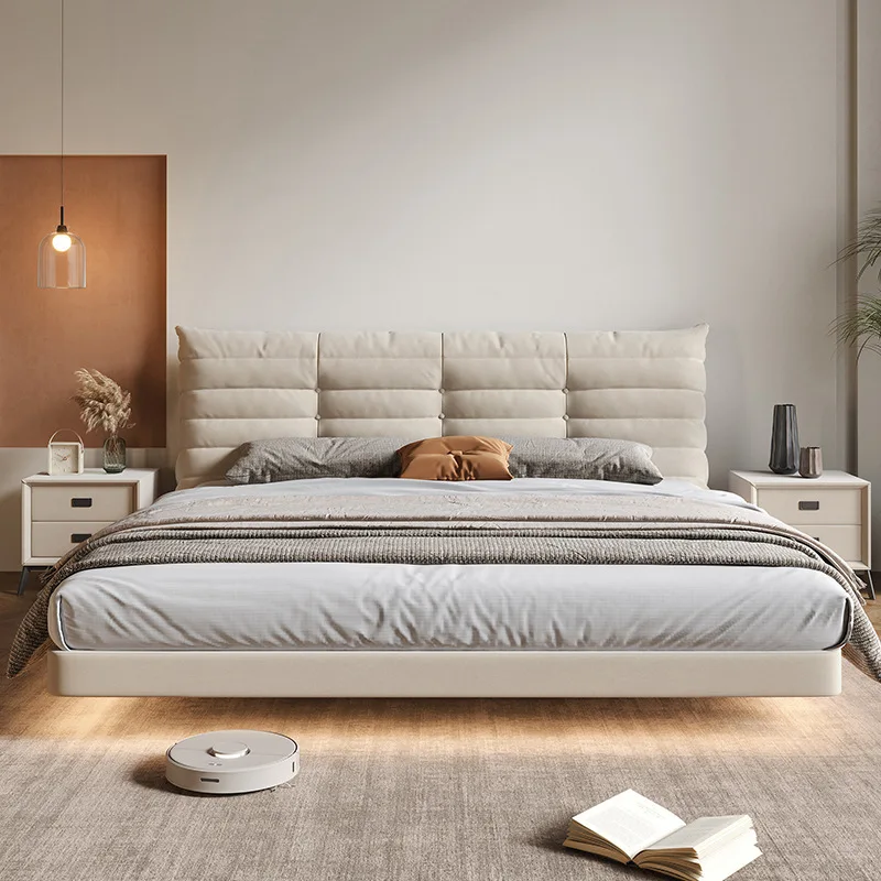 Suspended Caterpillar Technology Cloth Master Bedroom Double Bed 1.8 meters Queen Bed