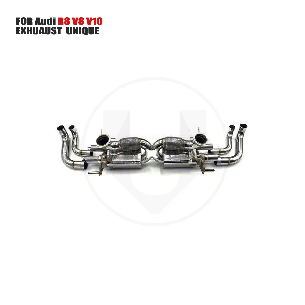 UNIQUE Stainless Steel Exhaust System Performance Catback for Audi R8 V8 V10  4.2T 5.2T  2011 Catless Downpipe With Heat Shield