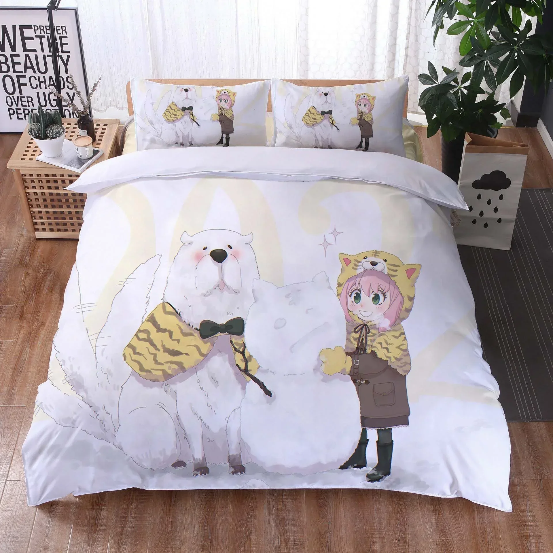 

Anime Spy x Family Comfortable Duvet Quilt Cover Pillowcase Bedding Set Children Bedroom Decoration Home Textile