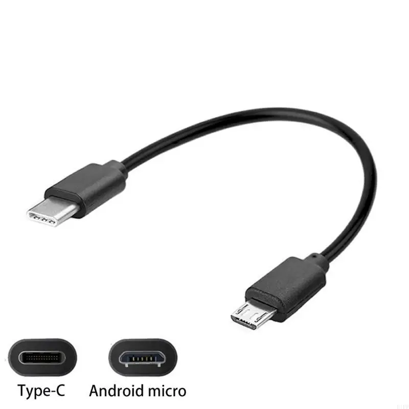 E1PF 30cm Type C to Micro USB Male Sync Charge OTG CHARGER Cable Cord Adapter For Phone Huawei Samsung Xiaomi Usbc Wire