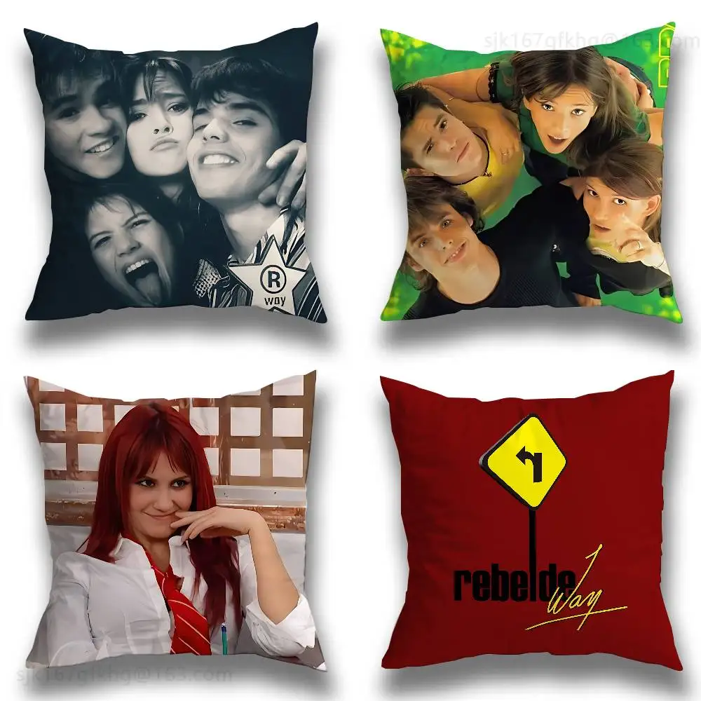 Movie R-Rebelde Way Pillow Case Sofa Living Room Bedroom Headboard Backrest Cushion Square Cushion Nap Time