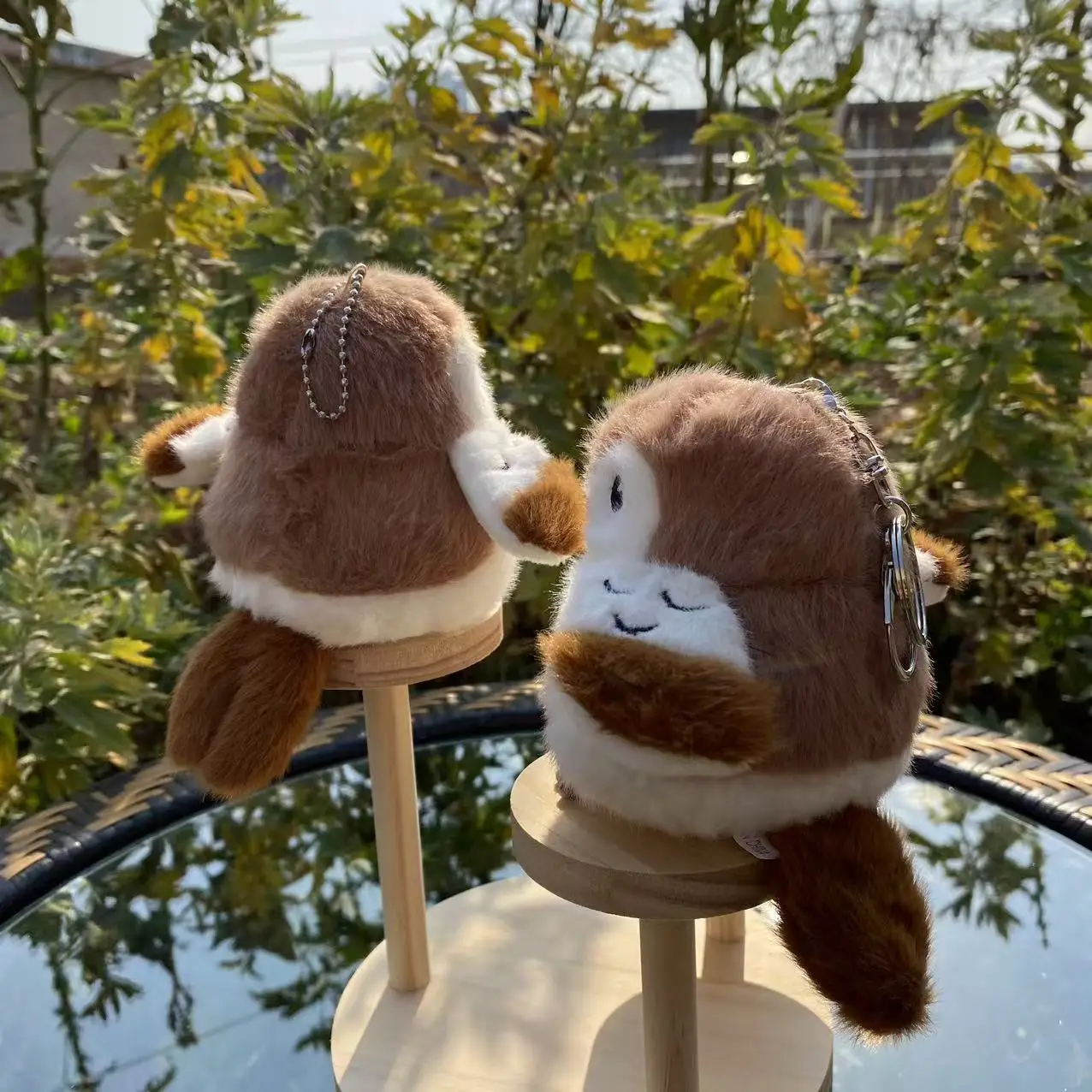 11cm Cute Simulation Bird Plush Doll Toy Keychain Pendant Soft Realistic Sparrow Plush Stuffed Doll Backpack Decoration Gift