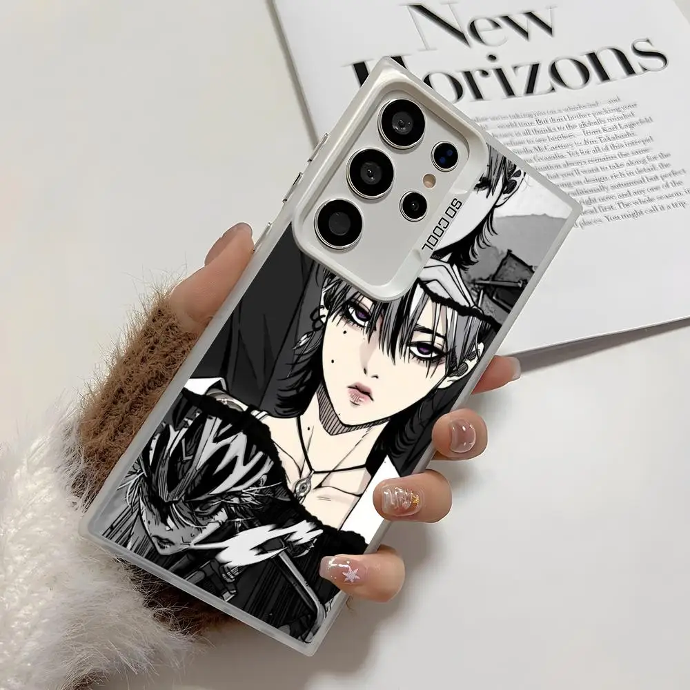 Custodia per telefono Wind Breaker Webtoon per Samsung Galaxy S25 Edge S24 S23 S22 S21 S20 Custodia per telefono in argento colorato ultra silicone