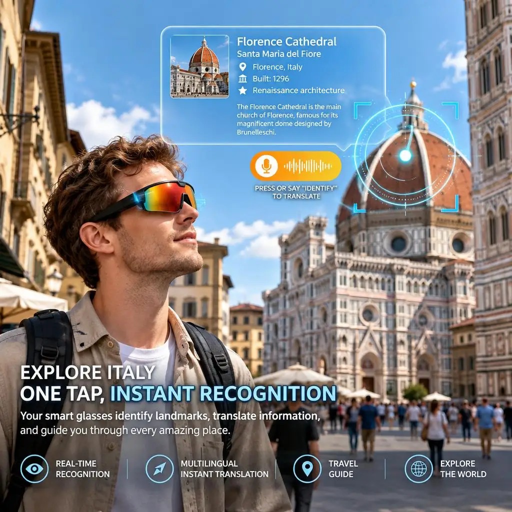 2026 New ChatGPT Smart Glasses 1080P Camera Record Translation Bluetooth AI Stable Outdoor Sports Goggles Men Women Smartglasses