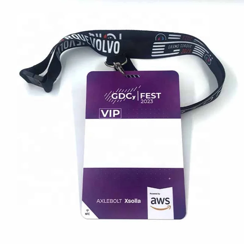 Custom Hot sale Design Punch Hole Smart Rfid Chip Event Badges Vip Pass Id