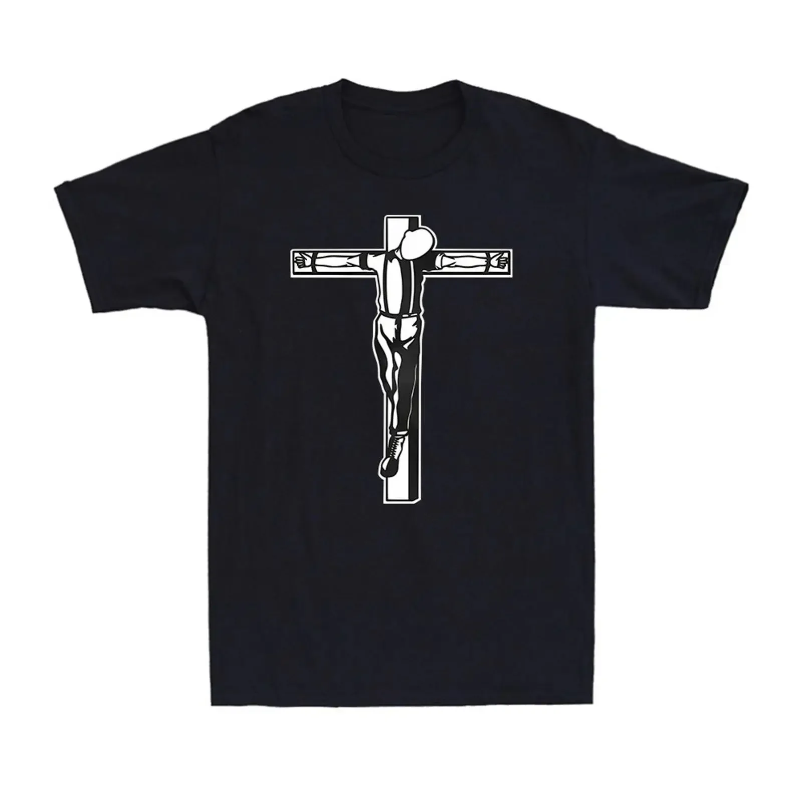 Crucified Skin head Oi Punk Vintage Novelty Funny Men's Cotton T Shirt Image 1 of 3 vintage Washed Stylish Breathable
