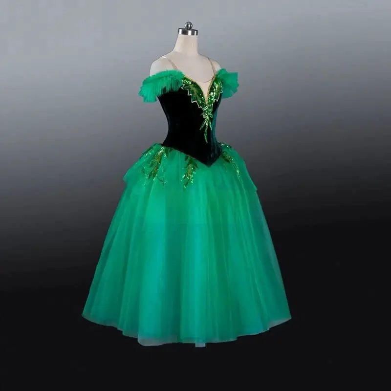 Vestido verde de bailarina da bela adormecida, vestido pompadour, vestido de fada personalizado
