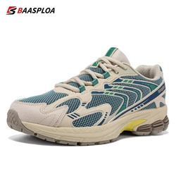 Baasploa Men Running Shoes Casual Sports Mesh Surface Breathable Anti-Slip Wear-Resistant Men Basketball Light Sports Shoes