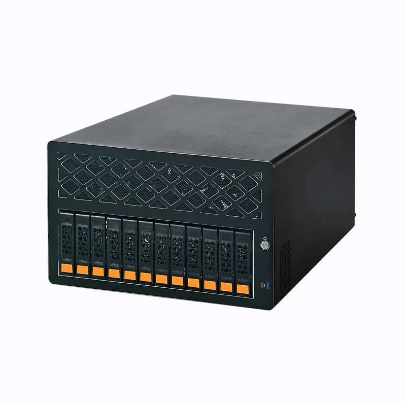 12 Disk NAS Case SAS Direct Connect Backplane Half Height Pcie Slot Support FLEX Power Hot Swap Server