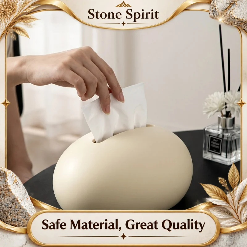Luxury Creative Tissue Box Cover, High-End Napkin Holder for Living Room Coffee Table,Home Desk Paper Dispenser, Unique Gift
