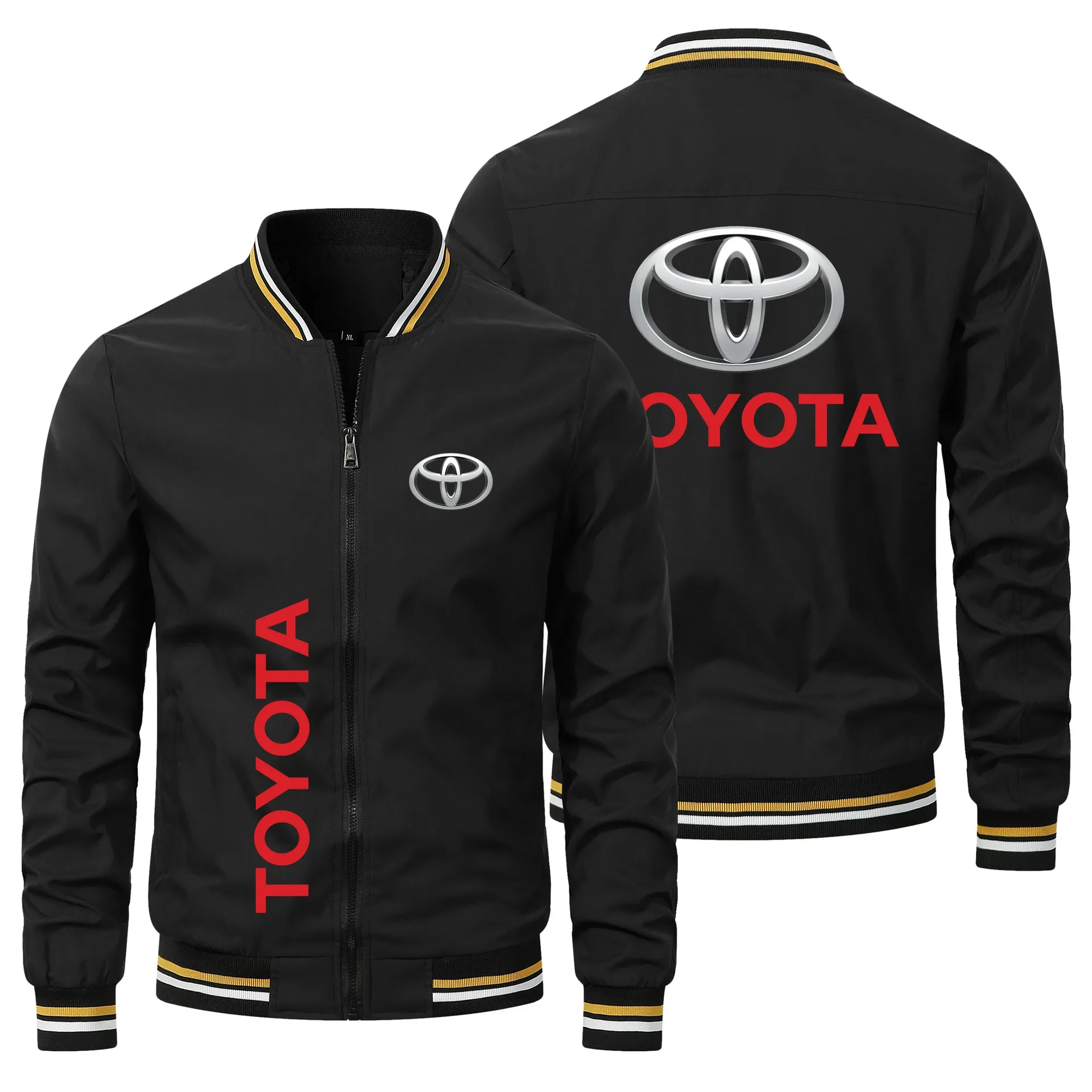 

Car Logo Brand Baseball Jersey Windproof Men's Casual Workwear Autumn Jacket For Toyota Prado Yaris Verso Fortuner Supra Corolla