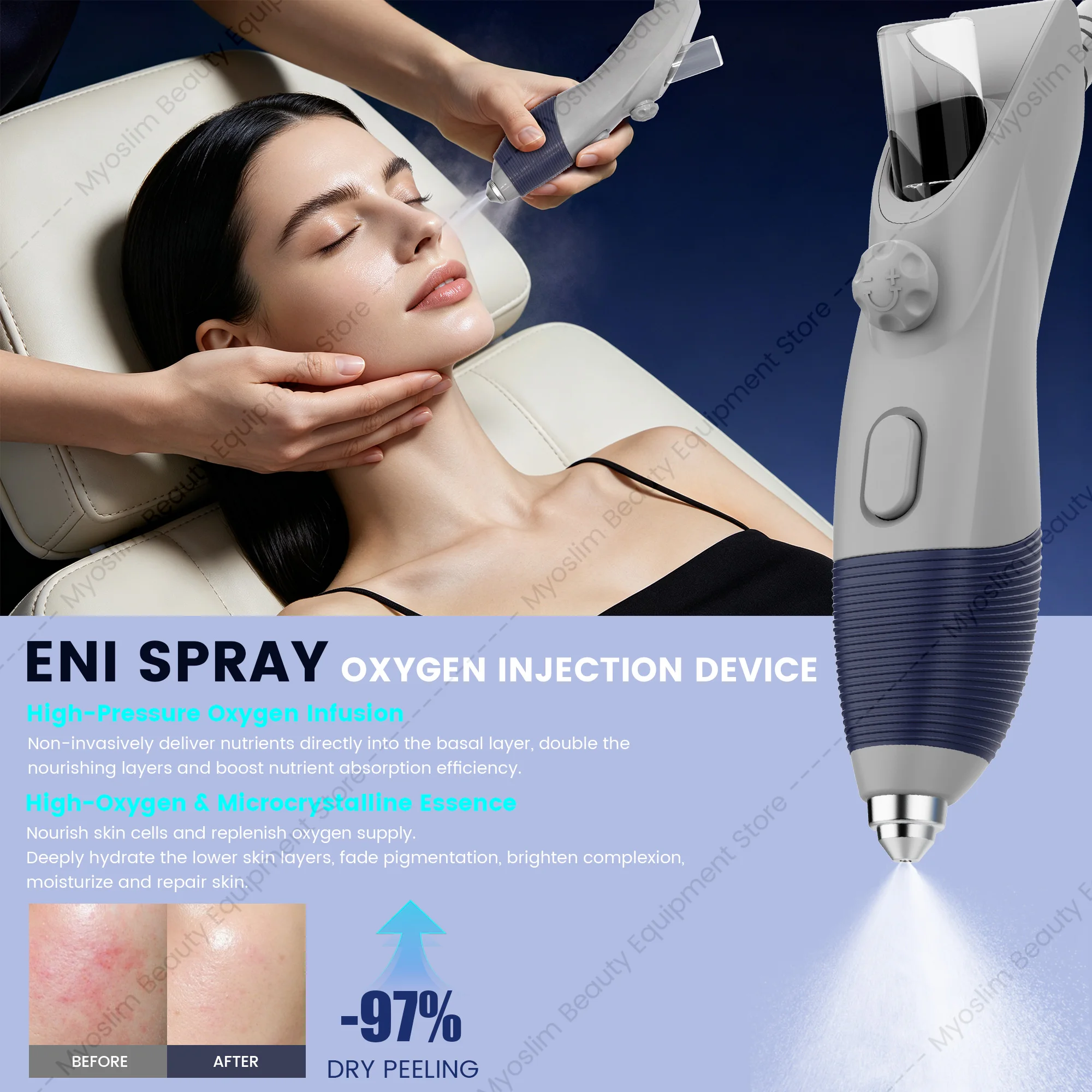 Hydra Dermabrasion Aqua Peel Machine - 6in1 Oxygen Hydro Microdermabrasion M6 Facial