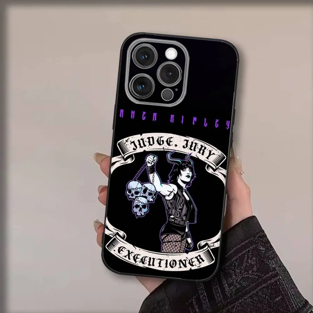 حافظة هاتف R-Rheas R-Ripleys لهاتف iPhone 17,16,15,14,13,12,11,Pro,Max,Plus,Air,X,XS,XR,SE,8,7,Mini,Soft Black Funda