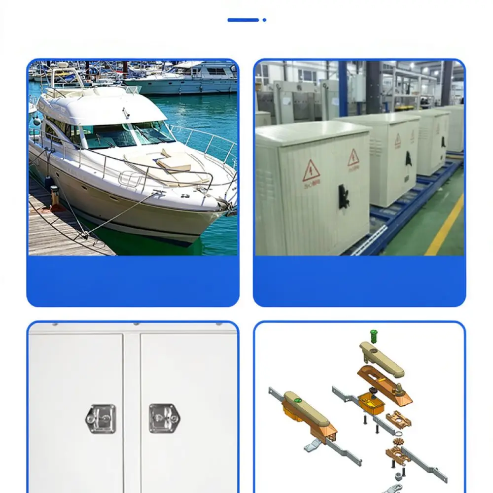 Flush Mount Cabinet Lock MS750 Push Latch Industrial Distribution Box Door Hardware Plastic Rebound Bolt Keyed