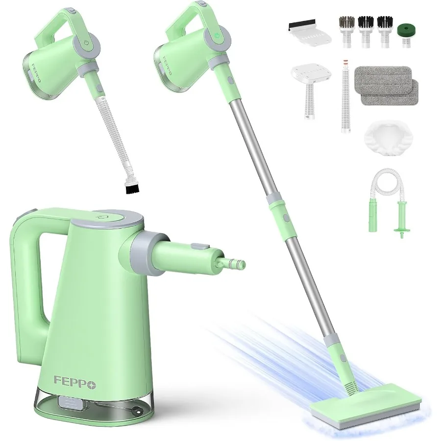 Steam Mop Detachable Handheld Steam Cleaner for Home and Floor Cleaning with 15s Heat-Up 230F Steamer for Deep Cleaning on Hard