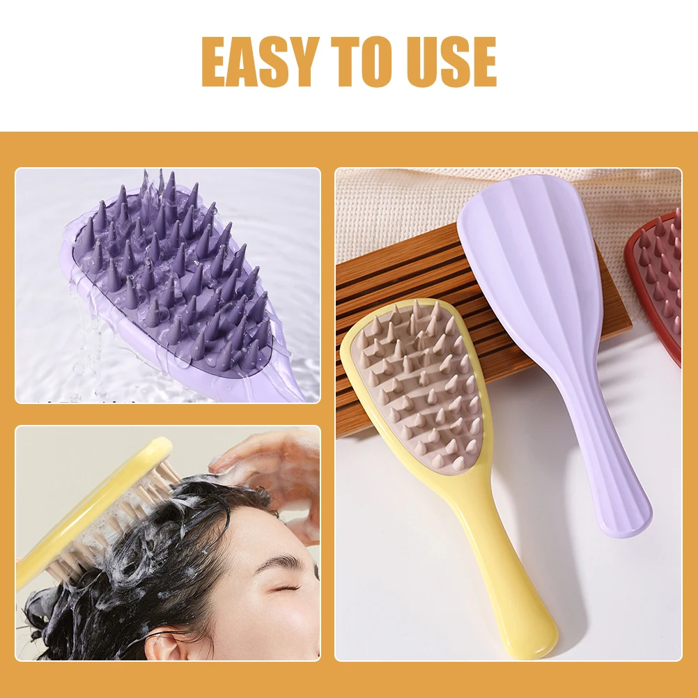 

3pcs Hair Comb Massager Scalp Massage Detangling Tool Dandruff Removal Pore Cleansing Combs For Women Men Curly Hair Barber