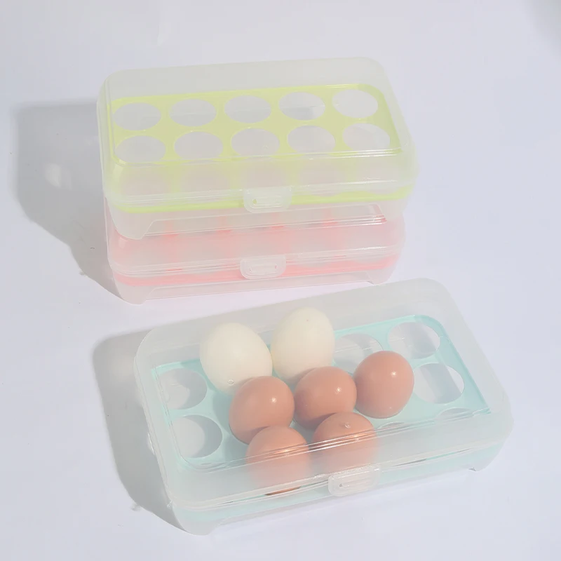 1PC Egg Storage Fresh Box 15 Compartment Egg Crash Proof Storage Box Portable Egg Compartment Egg Tray