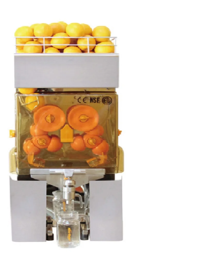 Mvckyi Commercial Orange Juicer Machines with Faucet 110V Auto Slow Masticating Juice Extractor with Stainless Steel Filter Box