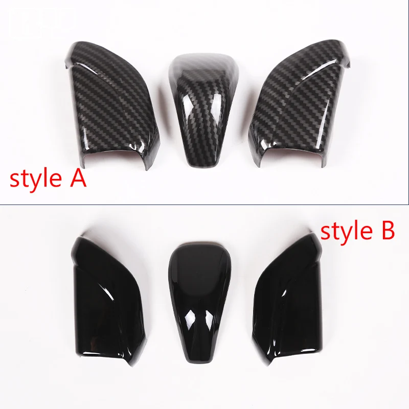 ABS Carbon Fiber Color Gearshift Handle Frame Cover Sticker For Subaru WRX 2022-2024 Gear Shift Knob Head Decal Car Accessories