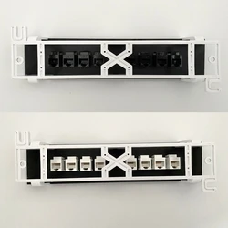 8-Port Cat6 Network Patch Panel with Wall Mount Bracket RJ45 Insert Keystone Gigabit LAN Coupler Plug Frame K1KF
