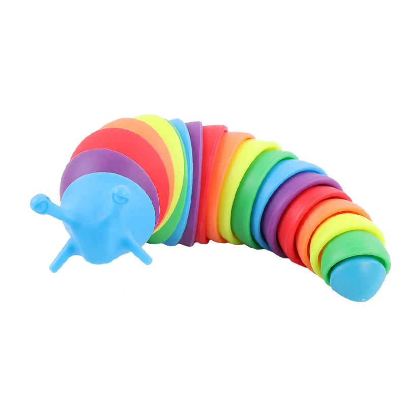 18cm 3D Colorful Slug Decompression Toy Bionic Vent Anti Anxiety Sensory Toys for Children and Adult Gift Birthday Gift