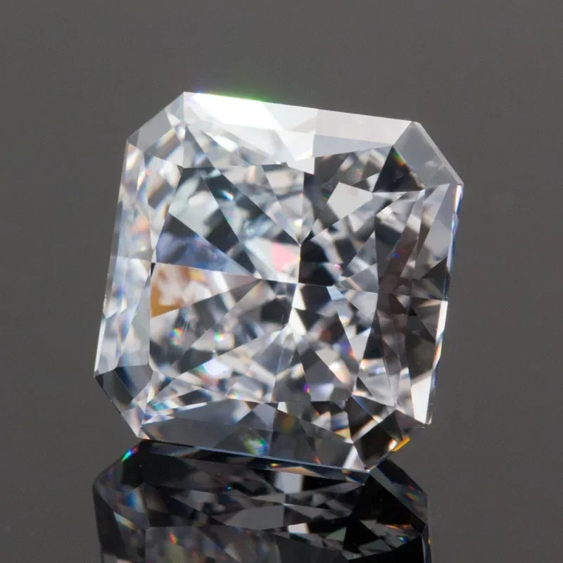 NEW White Square Crushed Ice Cut Cubic Zirconia Gemstones High Carbon Synthetic Lab Zircon CZ 4K Cutting 5A Jewelry Making Mater