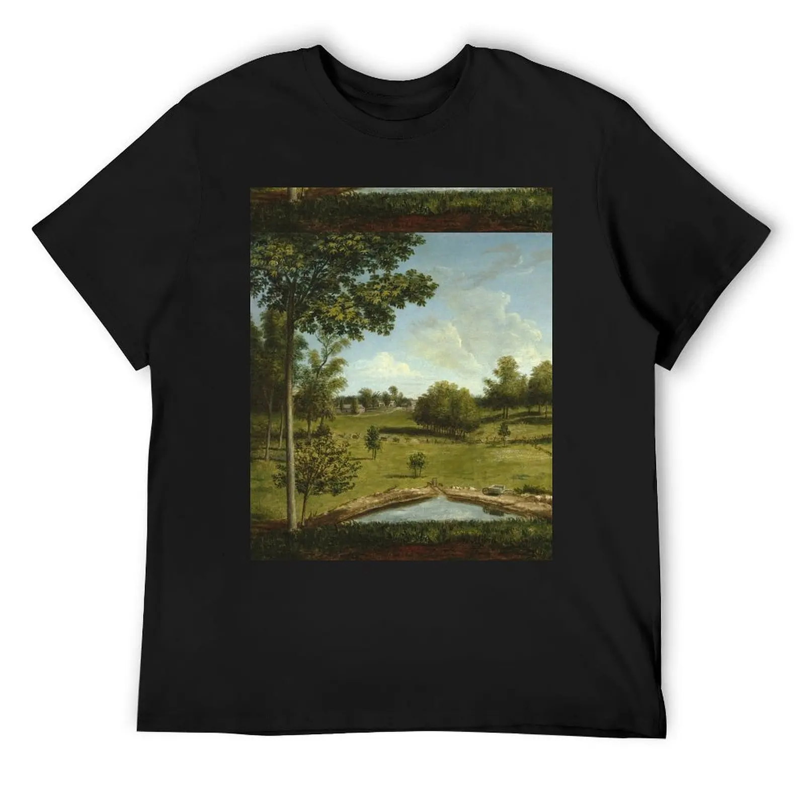 Charles Willson Peale - Landscape Looking Toward Sellers Hall From Mill Bank T-Shirt