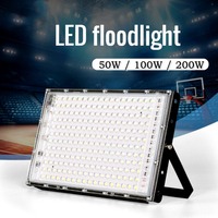 Large Floodlight Ultra Bright 200W 100W Outdoors IP66 AC220V Multiple Protections for Garden Party Outdoor Lighting Spotlight