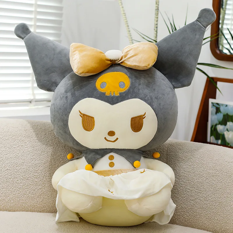 

New Sanrio kawaii 30/50cm Gilt HelloKitty Kulomi Plush Toy Soft Stuffed Doll for Kids Birthday Gift Ideal Throw Pillow