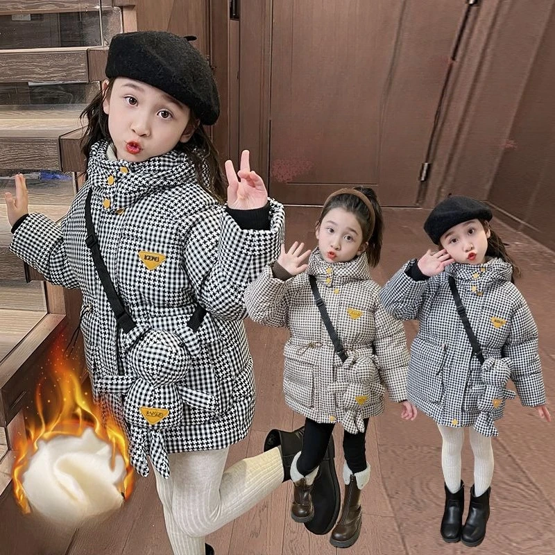 

Children Overcoat Winter Girls Clothing Warm Down Jacket 8 Girl Clothes Parka Hooded Coat Outerwear 6 Kids Snowsuit 5-10T